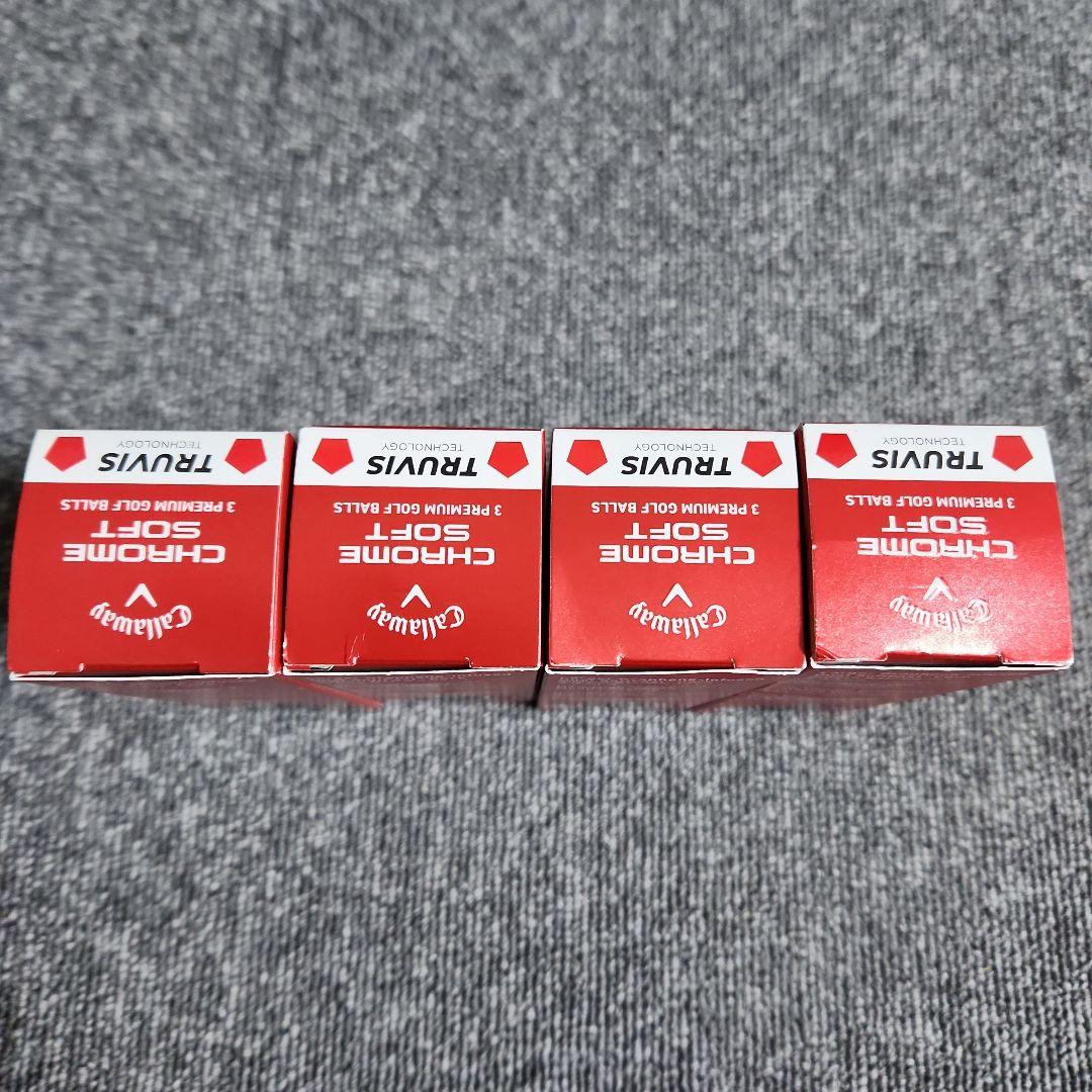 キャロウェイ ゴルフボール クロムソフト レッド系 4スリーブ