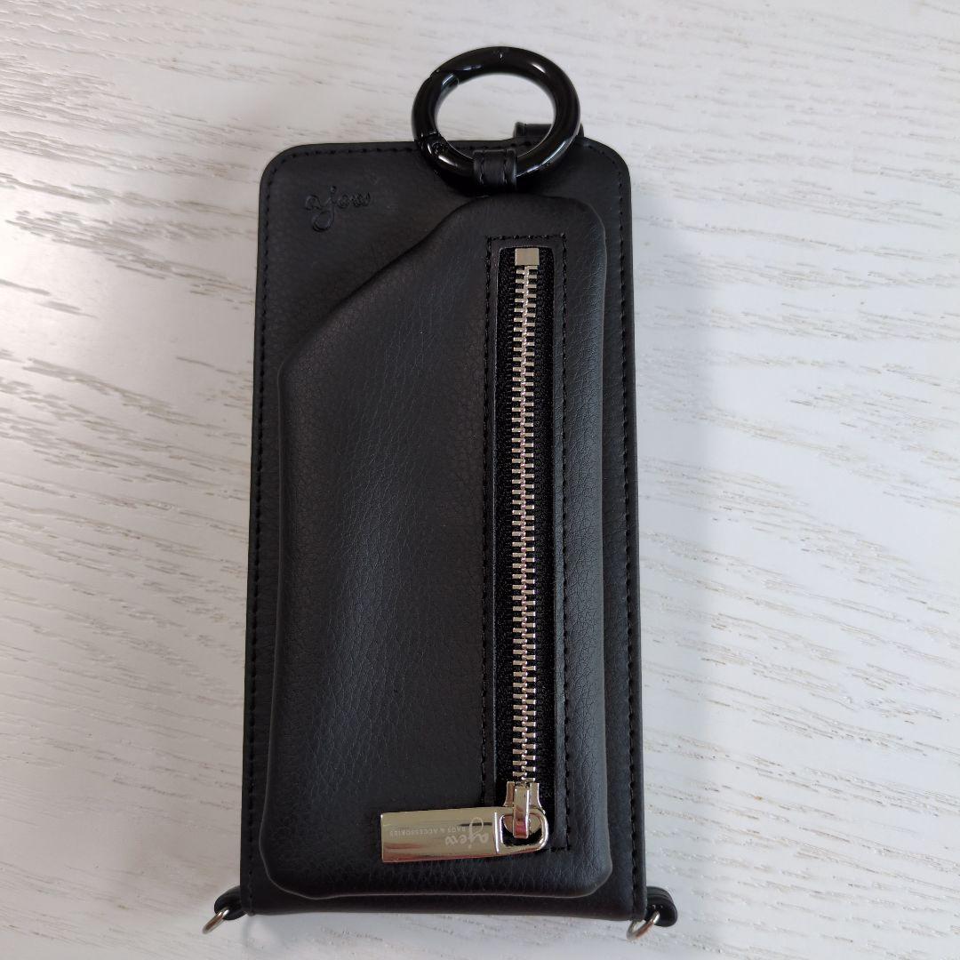 エジュー　ajew スマホショルダーマルチケースM　pureblack　保証書付