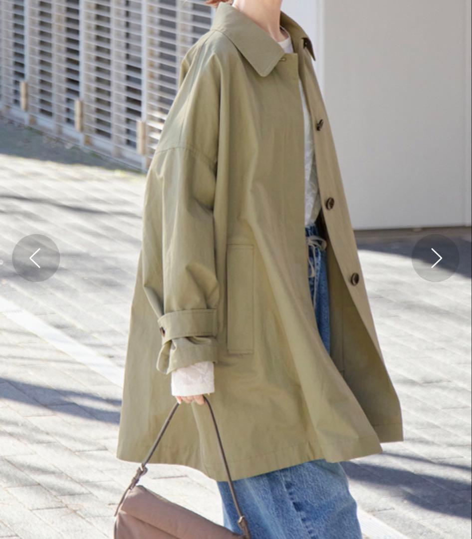 新品✨JOURNAL STANDARD コットンリネン　ワイドステンカラーコート