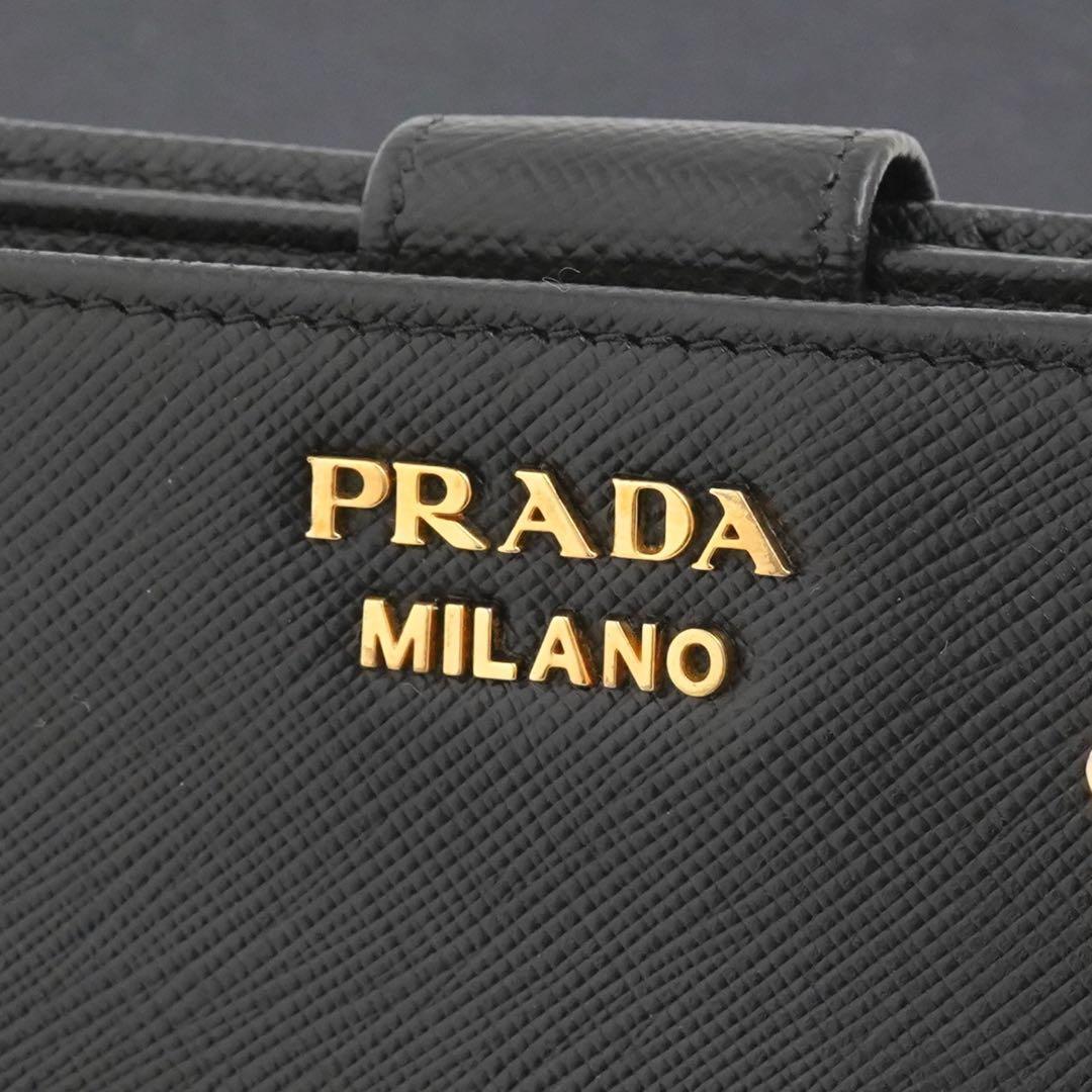 ✨極上美品・箱付き✨　PRADA 二つ折り　ロボット　サフィアーノ　バイカラー