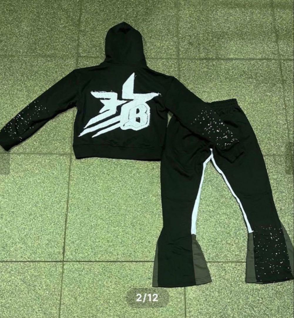 BLACK STAR フレアスウェットパンツ