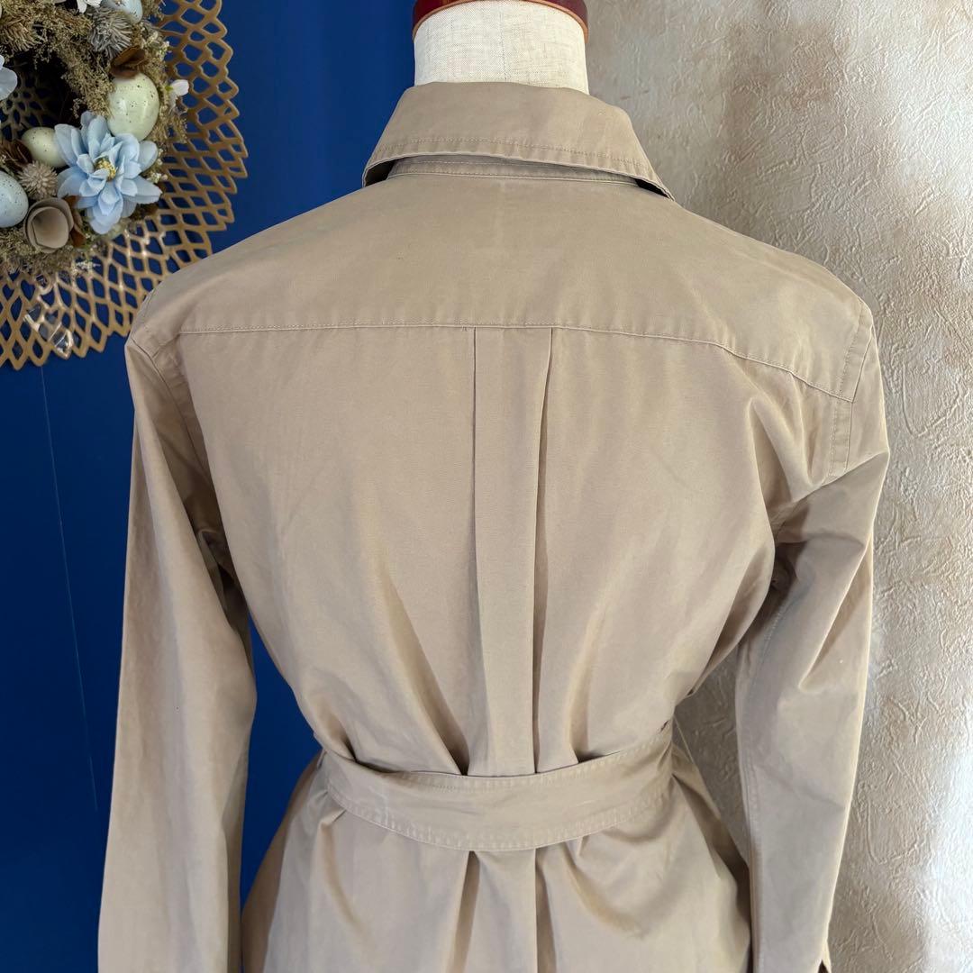 LAUREN RALPH LAUREN ベージュ シャツワンピース　ベルトリボン
