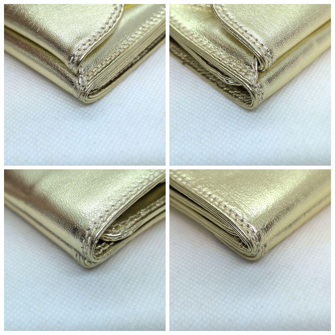 【極美品】アントニーニ　銀座和光　三つ折り　財布　レザー　コンパクト　ゴールド