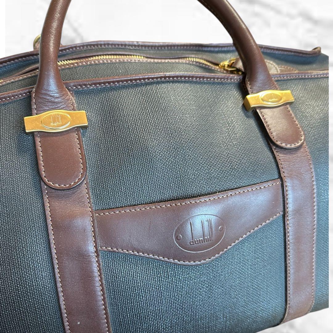 【美品】dunhill ダンヒル ボストンバック ハンドバッグ