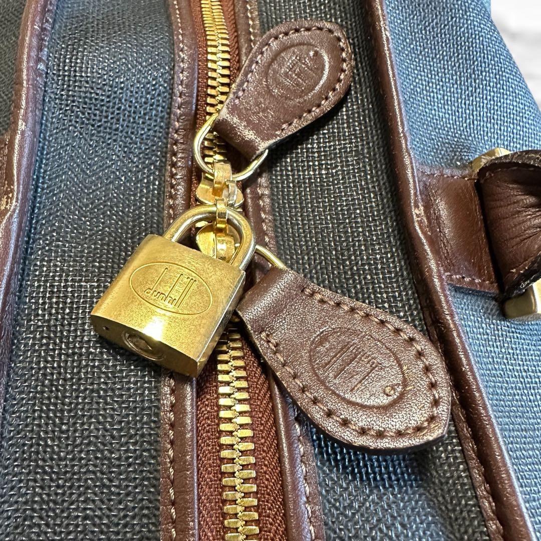 【美品】dunhill ダンヒル ボストンバック ハンドバッグ