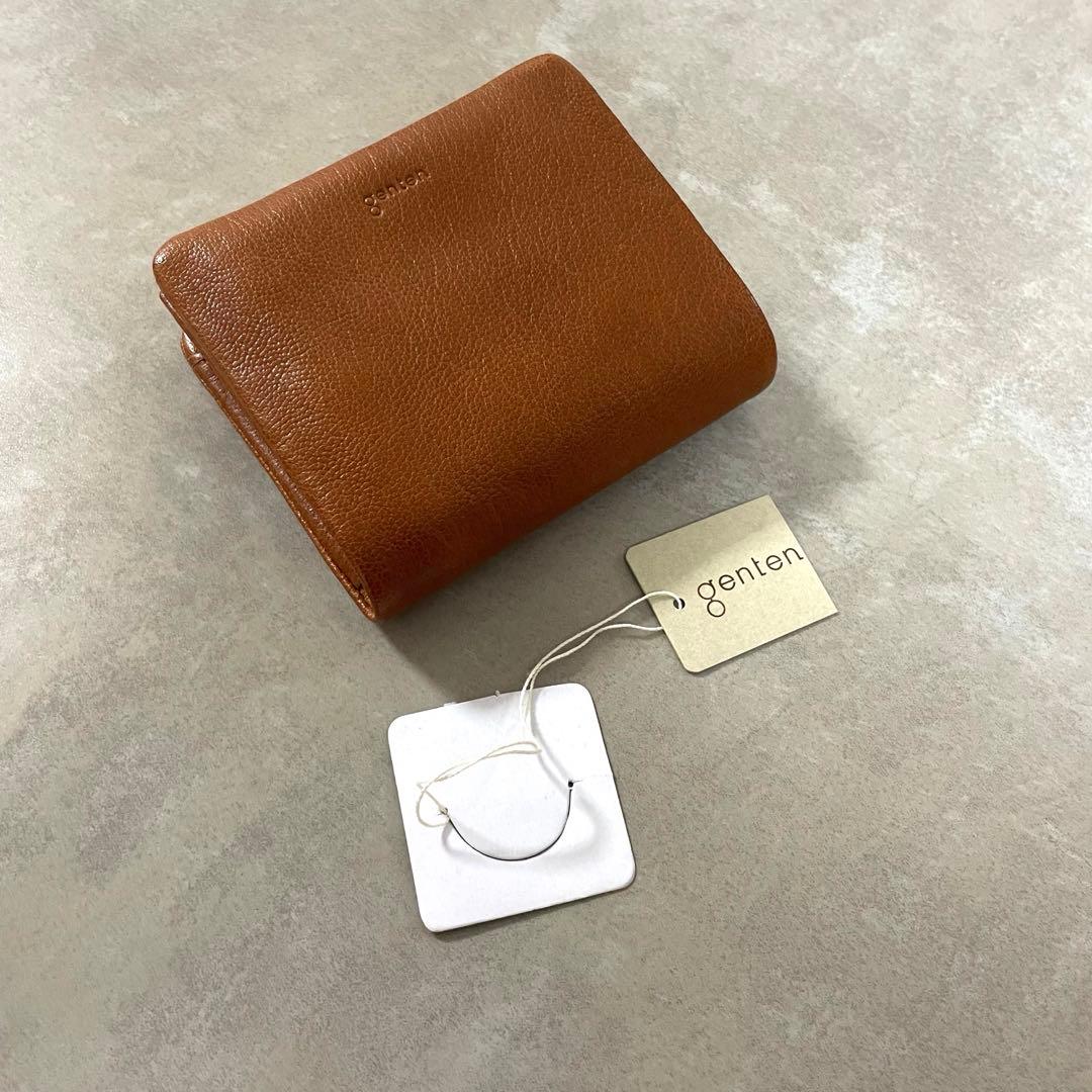タグ有り　genten ゲンテン　ゴートベーシック 二つ折り財布　レザー