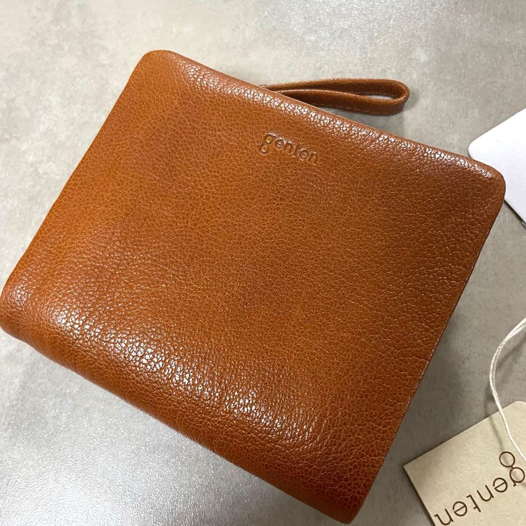タグ有り　genten ゲンテン　ゴートベーシック 二つ折り財布　レザー