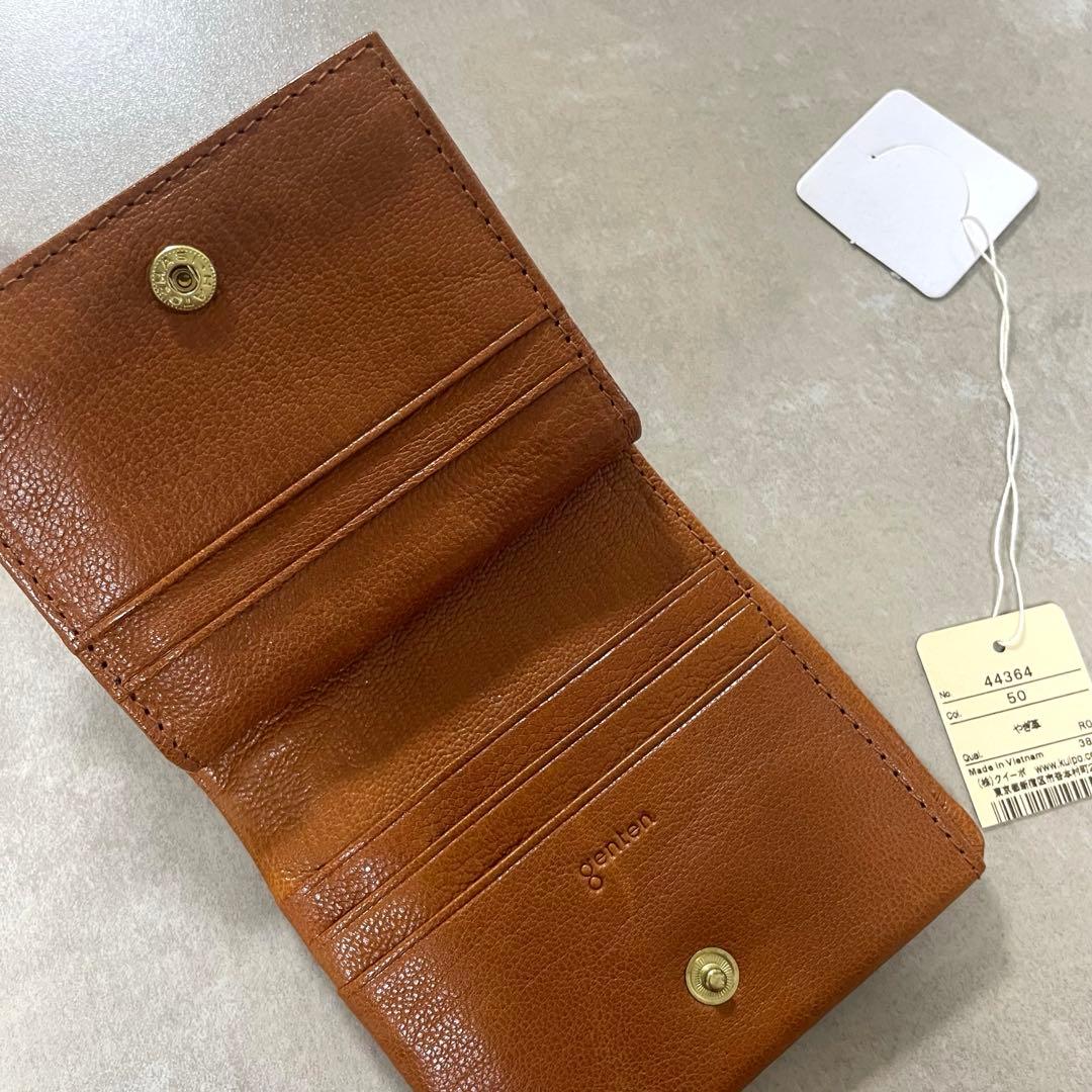 タグ有り　genten ゲンテン　ゴートベーシック 二つ折り財布　レザー