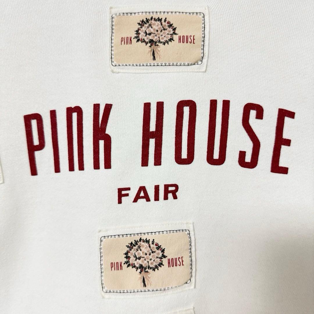 ピンクハウス PINK HOUSE スウェット スナップカーディガン ワッペンL