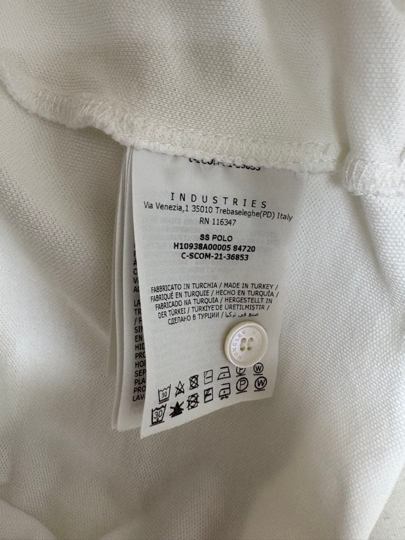 Moncler ホワイト ポロシャツ 半袖