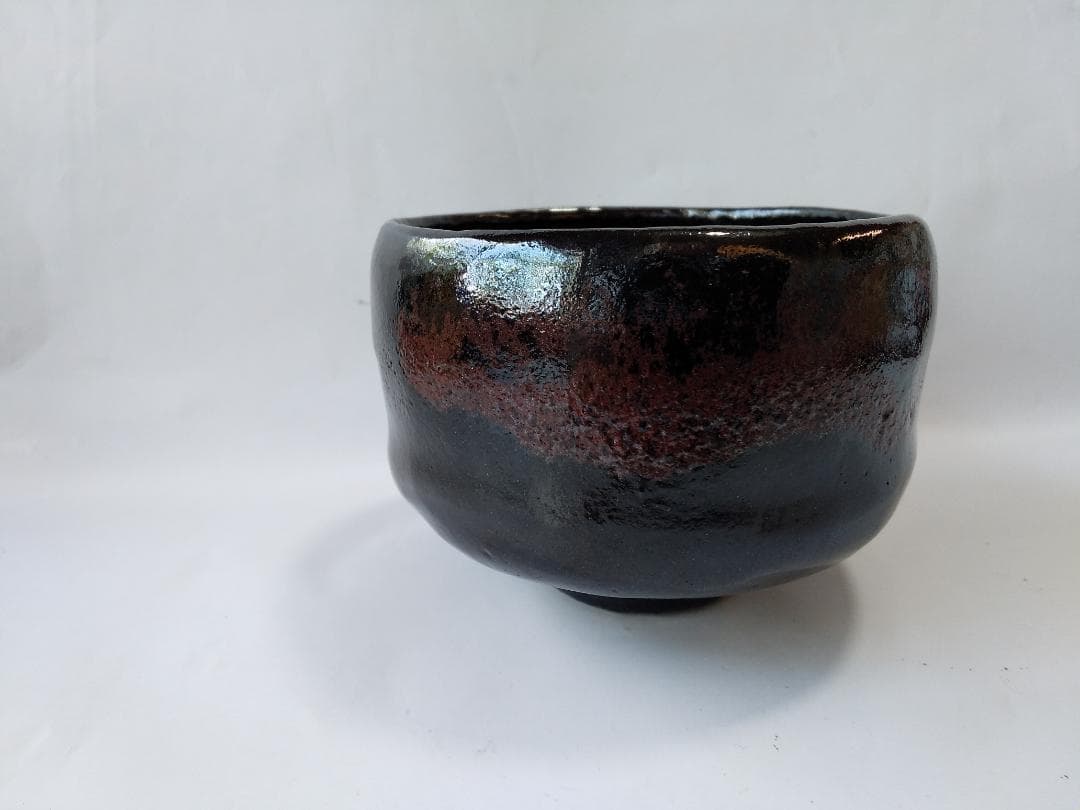 九谷 柏翠 黒楽茶碗 黒楽 共箱 茶道具 茶器 茶碗 美品 です。