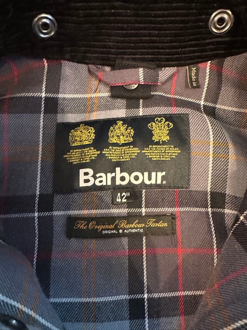 k*s様 A*S様 美品　Barbour ビデイル　サイズ42 黒　ポリエステル