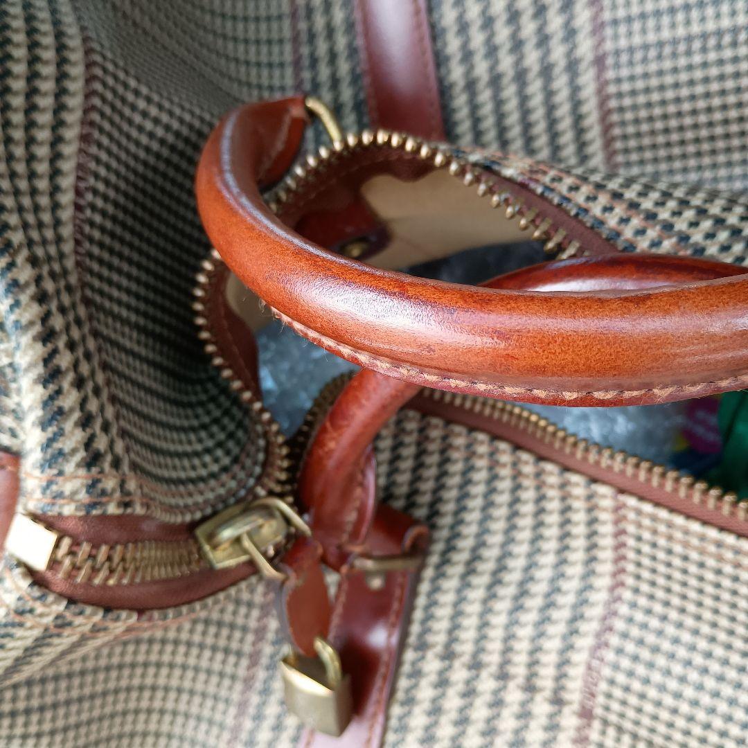 Polo チェック柄 ボストンバッグ