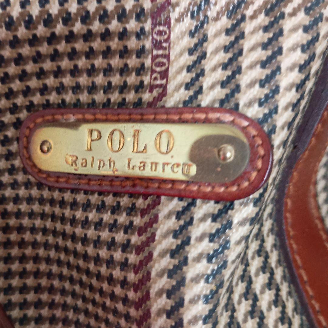 Polo チェック柄 ボストンバッグ