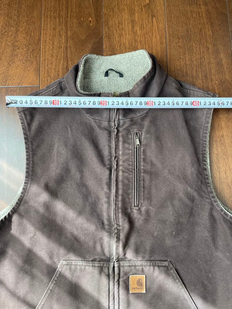Carhartt ダークブラウン コットンベスト