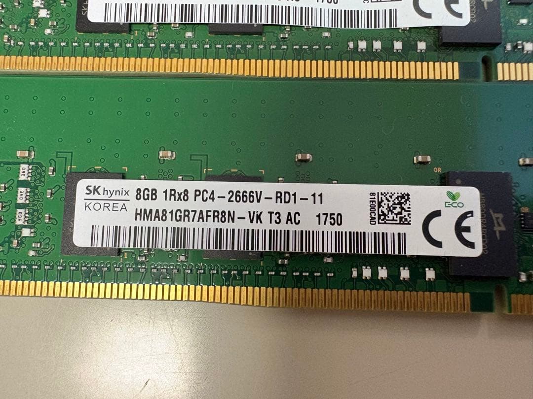SK hynix 8GB DDR4 2666MHz メモリ 4枚セット①