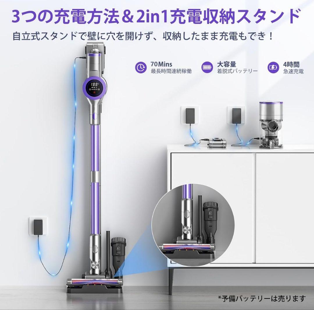 強力掃除機 90000PA 紫