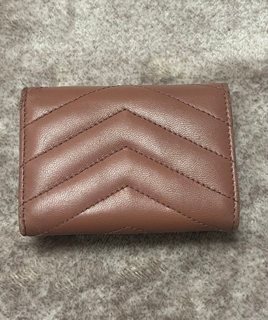 YSL ピンク 三つ折り財布