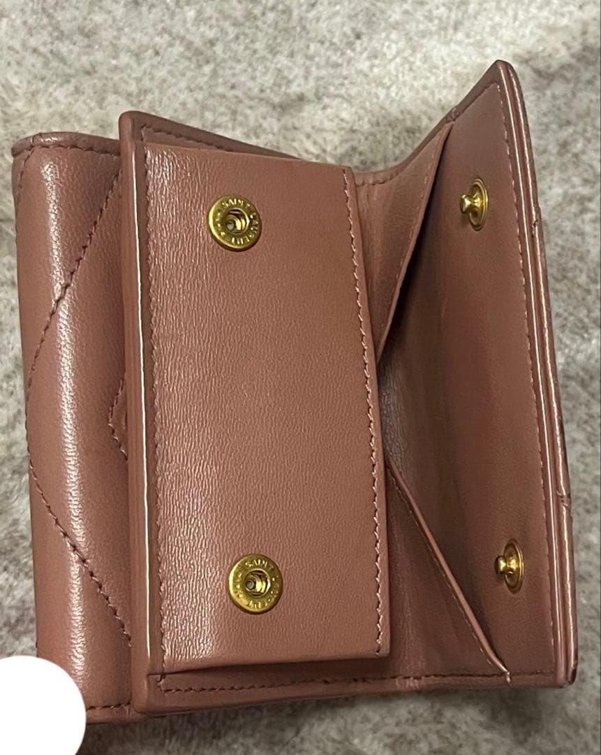 YSL ピンク 三つ折り財布