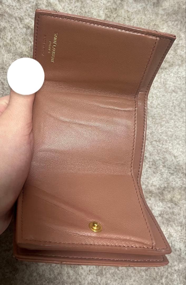 YSL ピンク 三つ折り財布