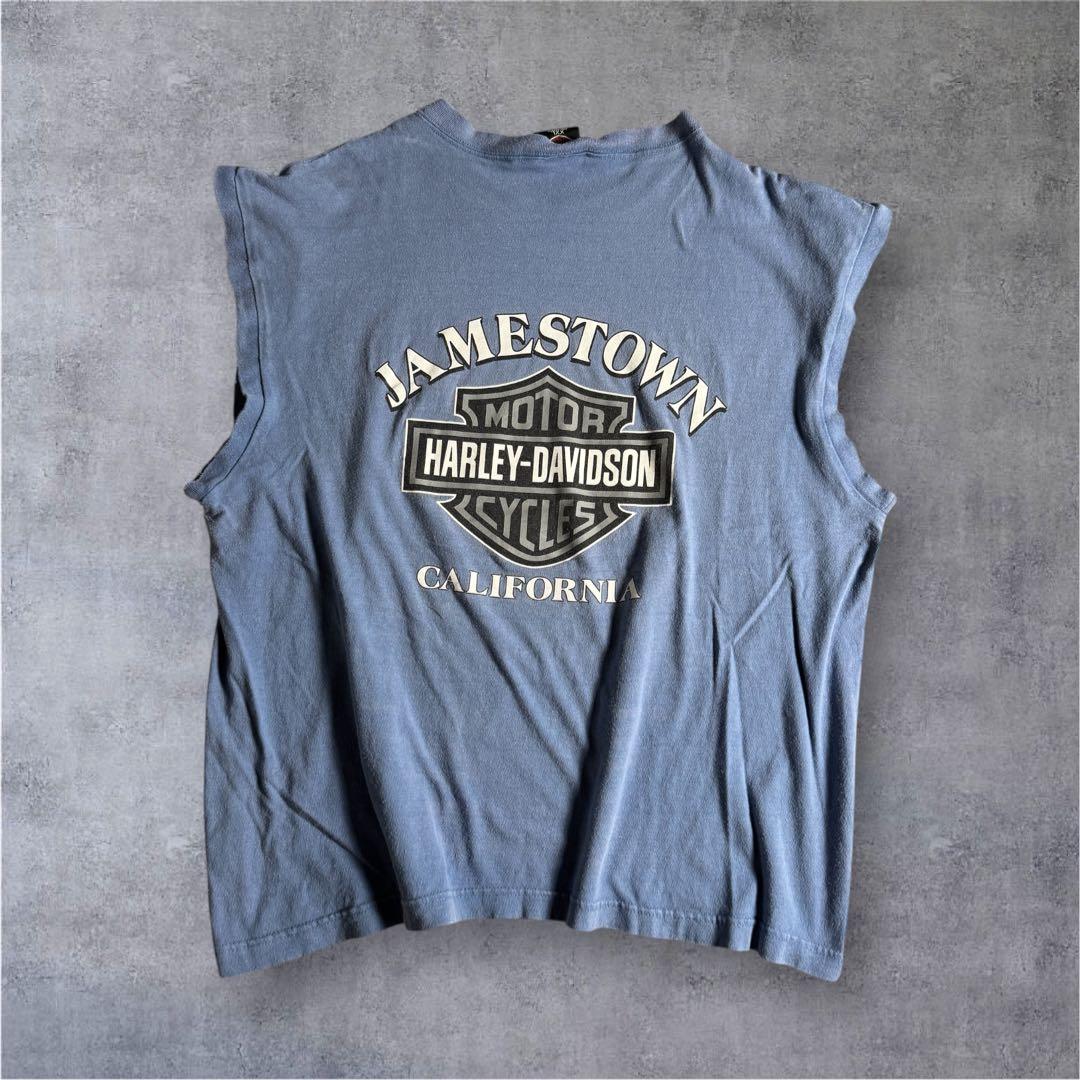 Harley-Davidson 両面プリントノースリーブTシャツ USA製