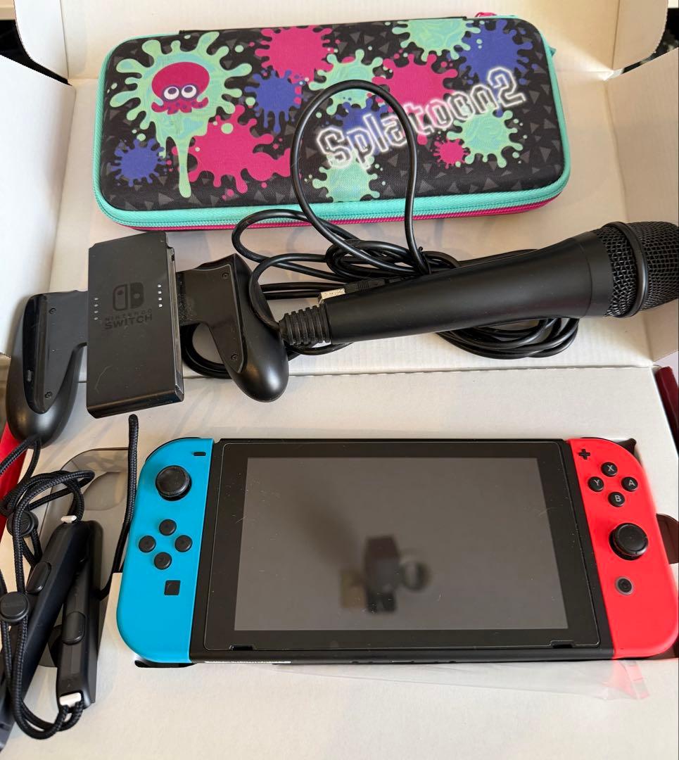 【美品・おまけ付】Nintendo Switch 本体 カラオケマイク＆ケース