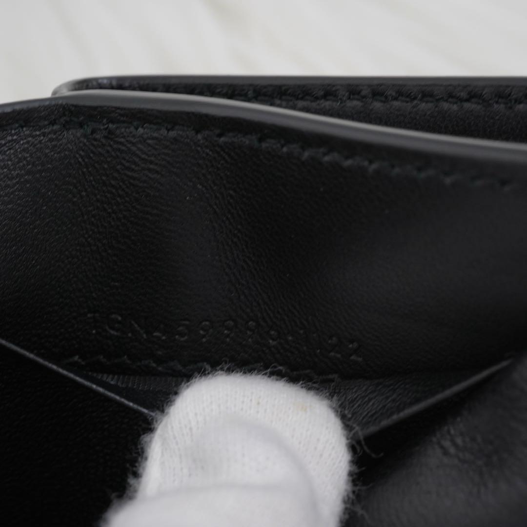 新品未使用品　箱付き　SAINT LAURENT 三つ折り財布　ロゴグラム　黒