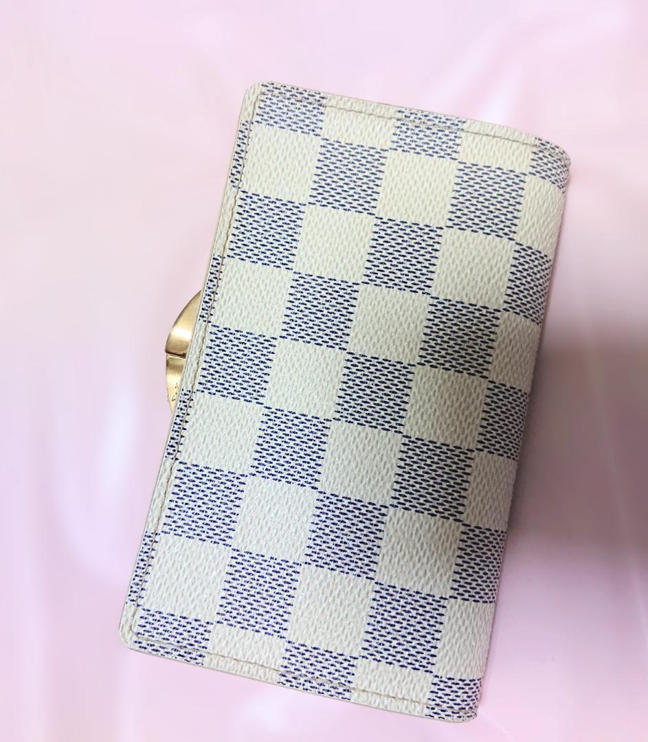 【LOUIS VUITTON】ダミエ アズール ★ 二つ折り 財布 美品