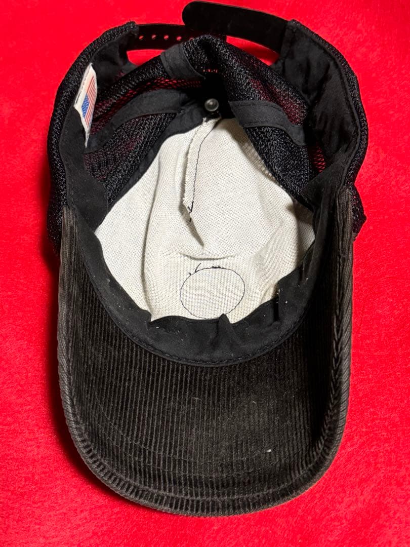 Supreme 初期物 コーデュロイ メッシュバック キャップ 黒