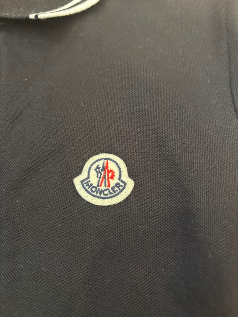 MONCLER モンクレール　S ブラック ポロシャツ 半袖