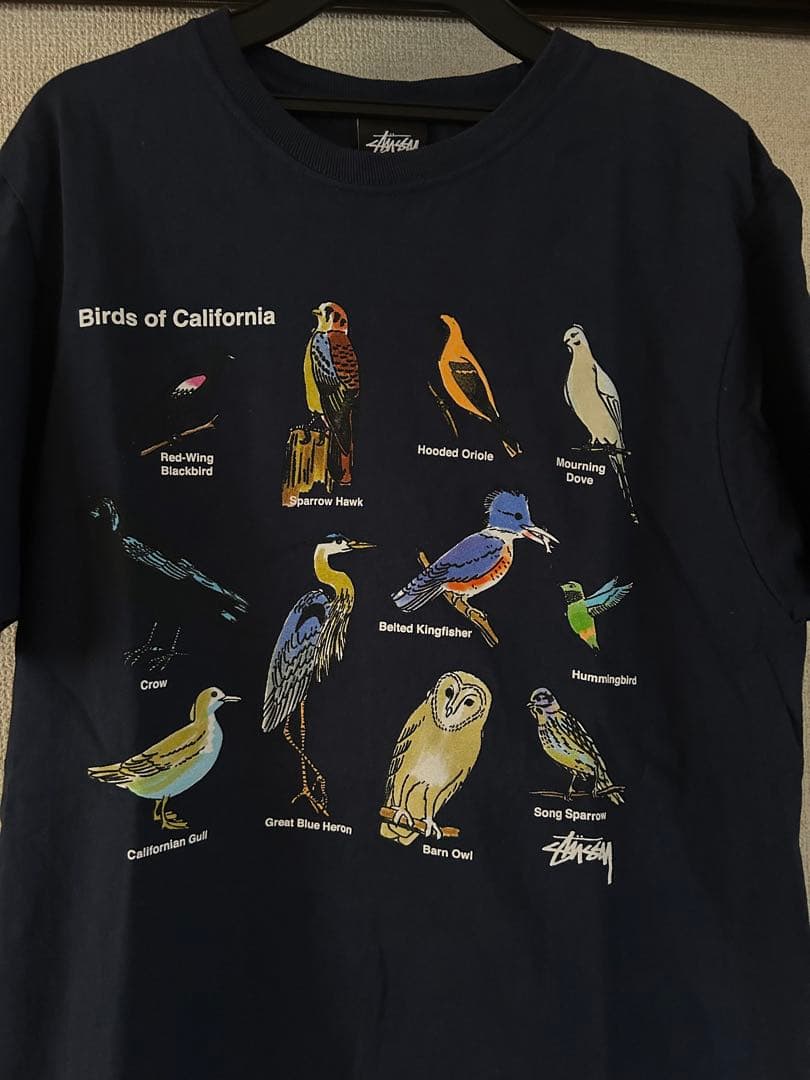 stussy California Bird tee ネイビー