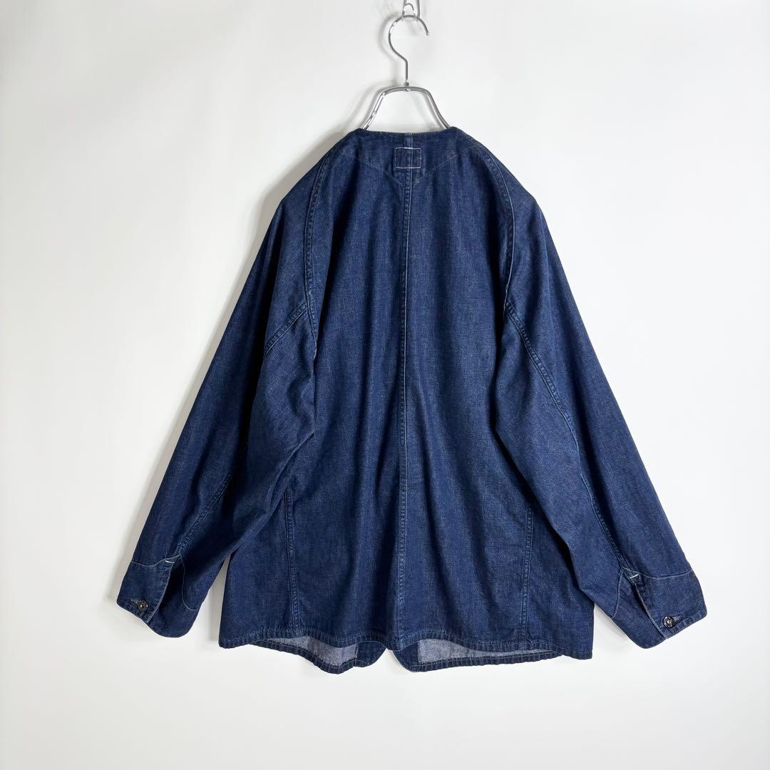 【美品】25SS POST O'ALLS ノーカラー デニムカバーオール L