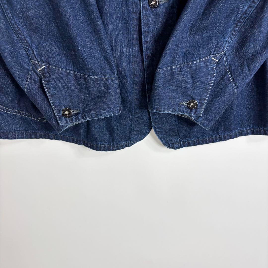 【美品】25SS POST O'ALLS ノーカラー デニムカバーオール L