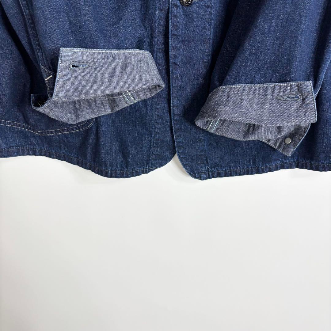 【美品】25SS POST O'ALLS ノーカラー デニムカバーオール L