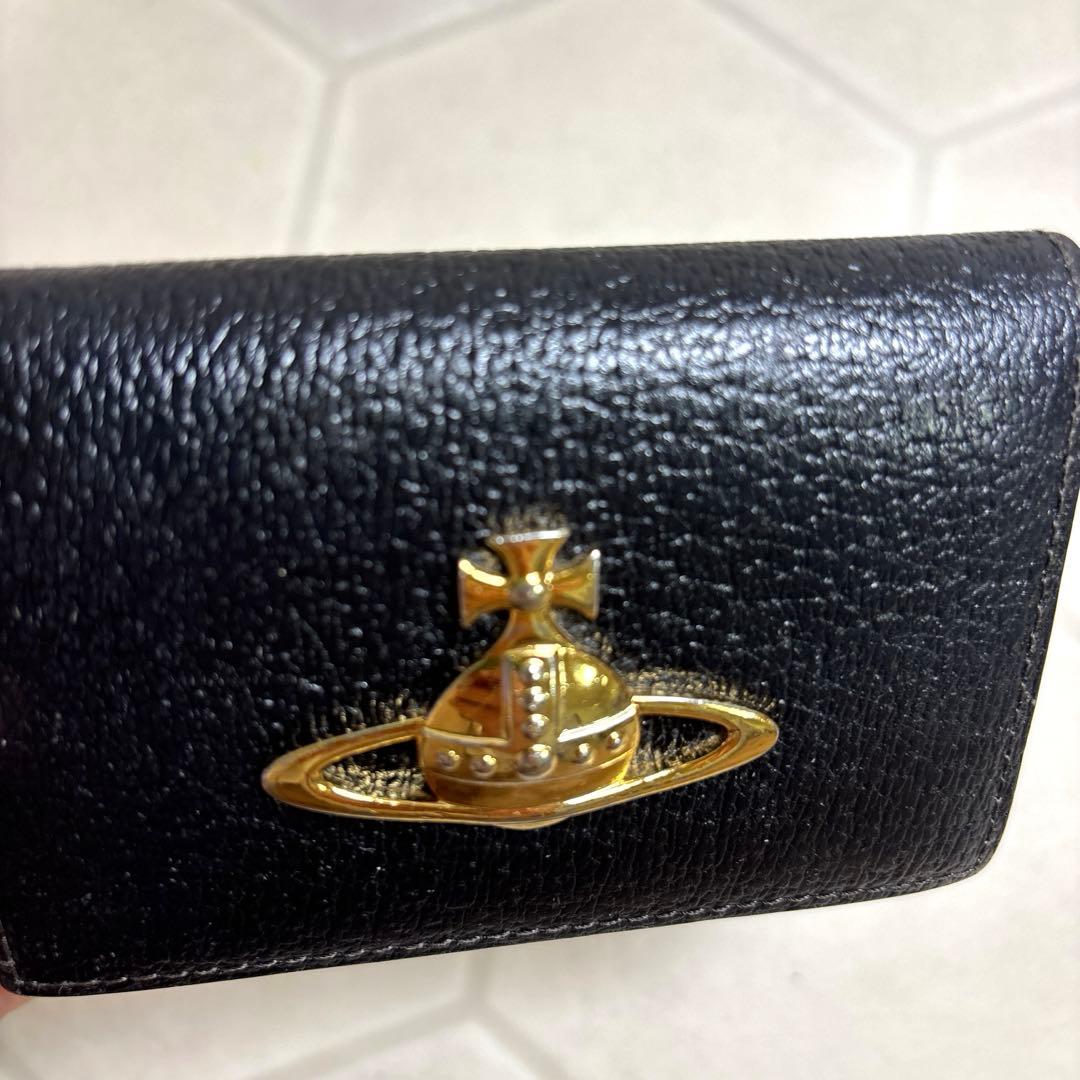 Vivienne Westwood 黒 レザー 名刺入れ　ビッグオーブ