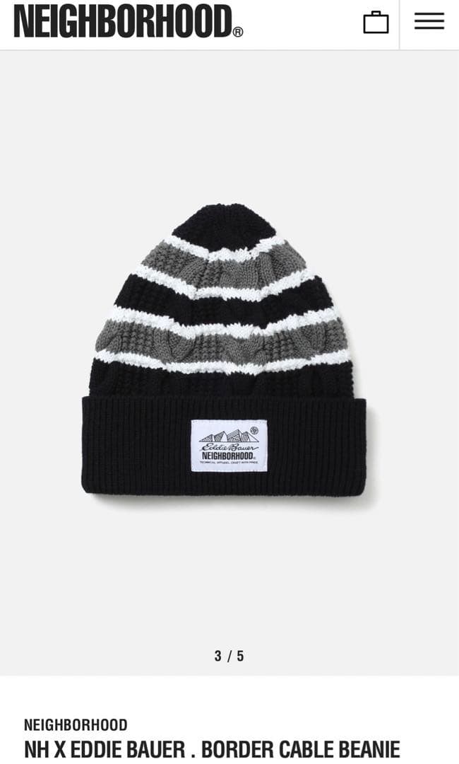 【新品未使用NEIGHBORHOOD EDDIE BAUER ボーダービーニー