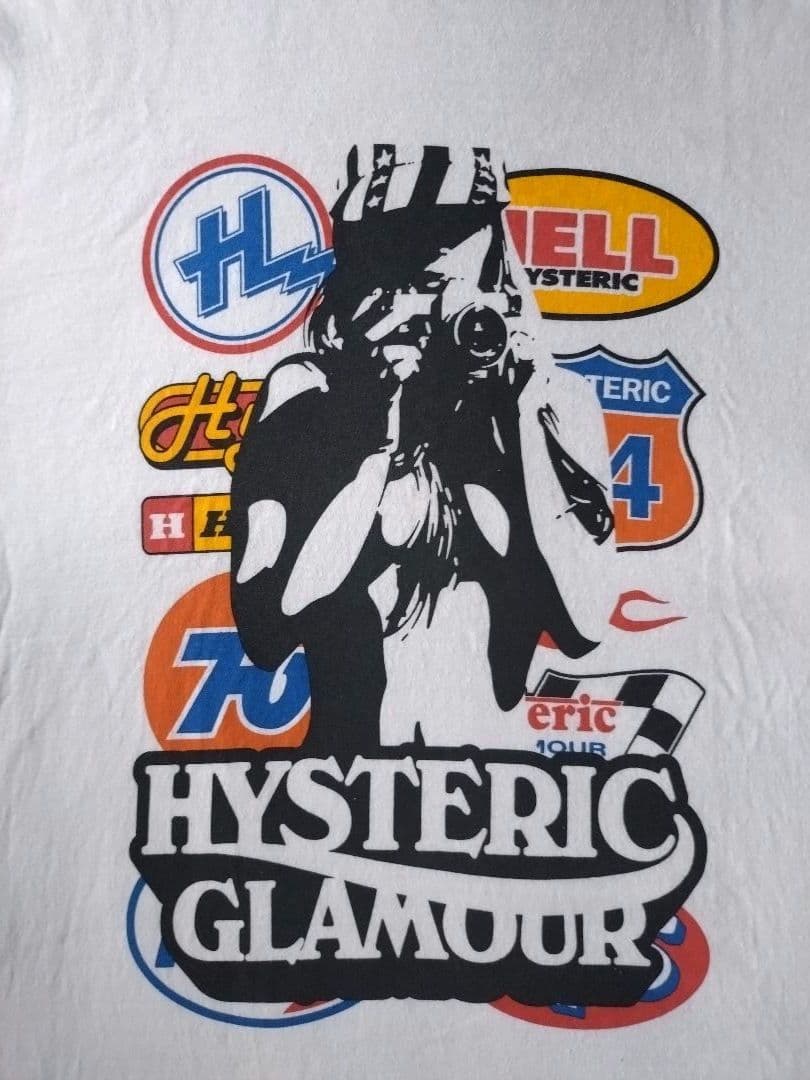 ヒステリックグラマー CAR LOGO CAMERA GIRL Tシャツ Ｌ
