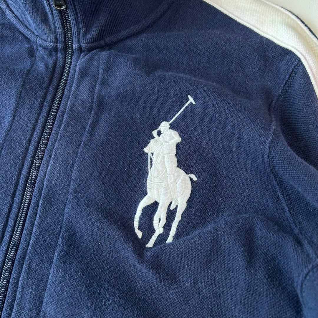 【Polo by Ralph Laurenジップアップ　刺繍　ビッグポニー　L
