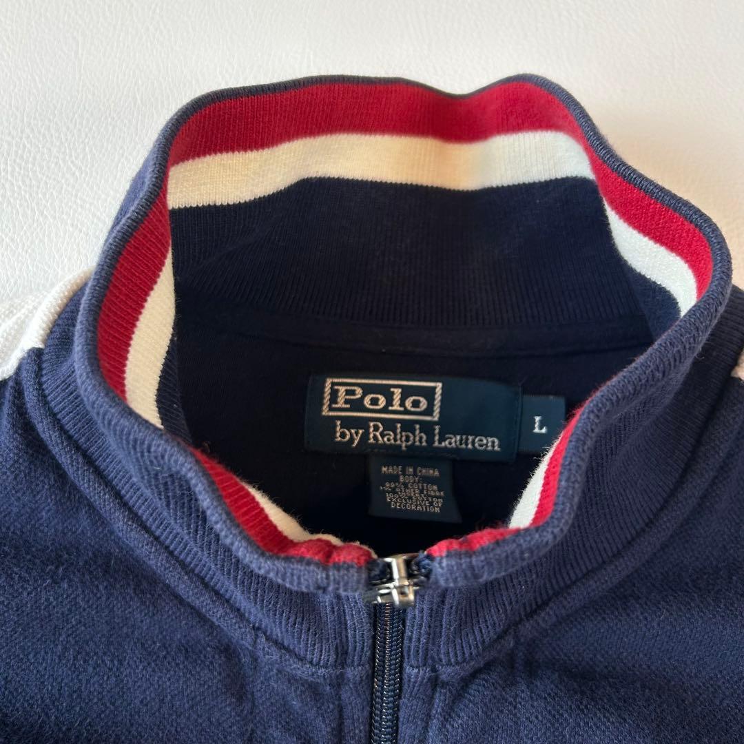 【Polo by Ralph Laurenジップアップ　刺繍　ビッグポニー　L
