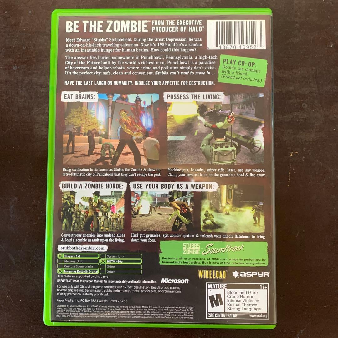 XBOX 北米版 STUBBS THE ZOMBIE