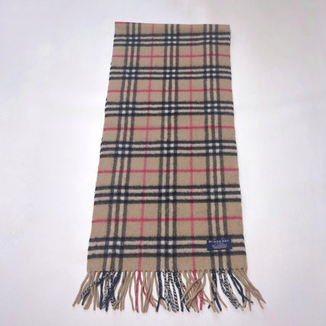 ハムレット様 BURBERRY マフラー ノバチェック カシミヤ100% 英国製