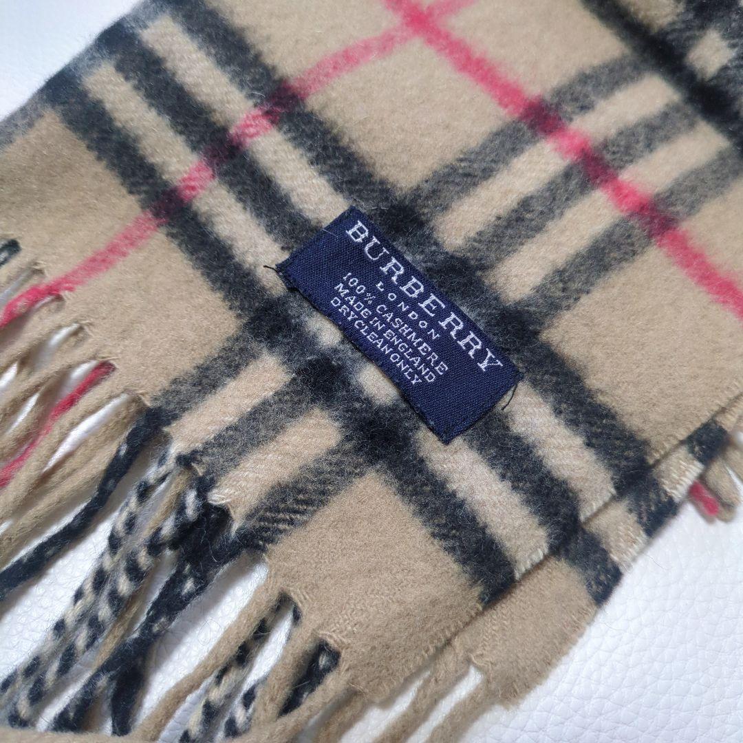 ハムレット様 BURBERRY マフラー ノバチェック カシミヤ100% 英国製