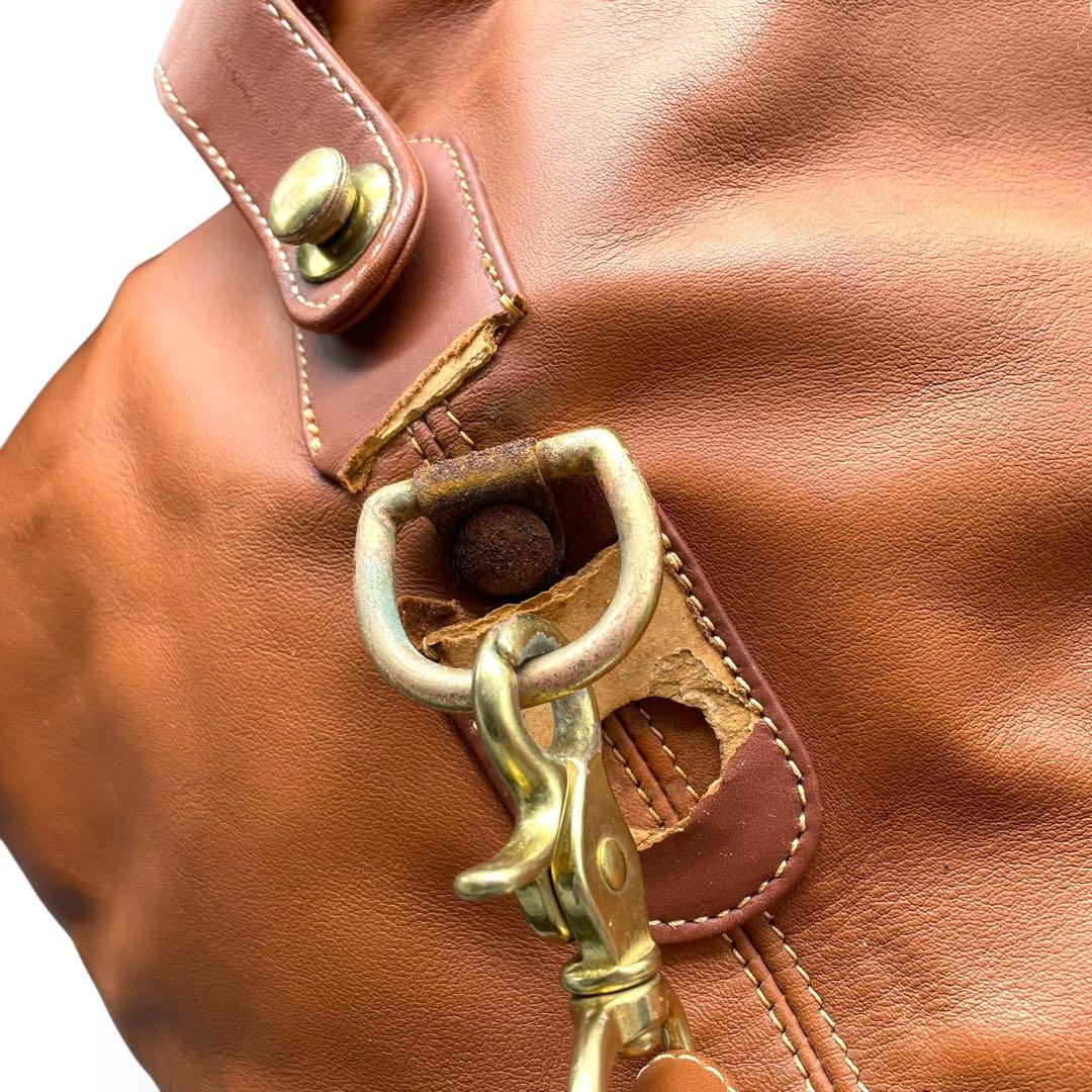 良品　COACH オールドコーチ 2wayボストンバッグ ブラック ブラウン