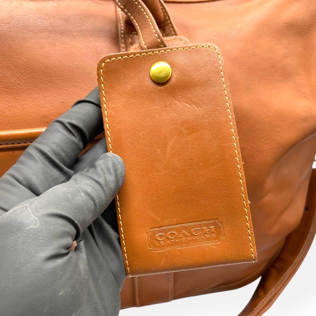 良品　COACH オールドコーチ 2wayボストンバッグ ブラック ブラウン