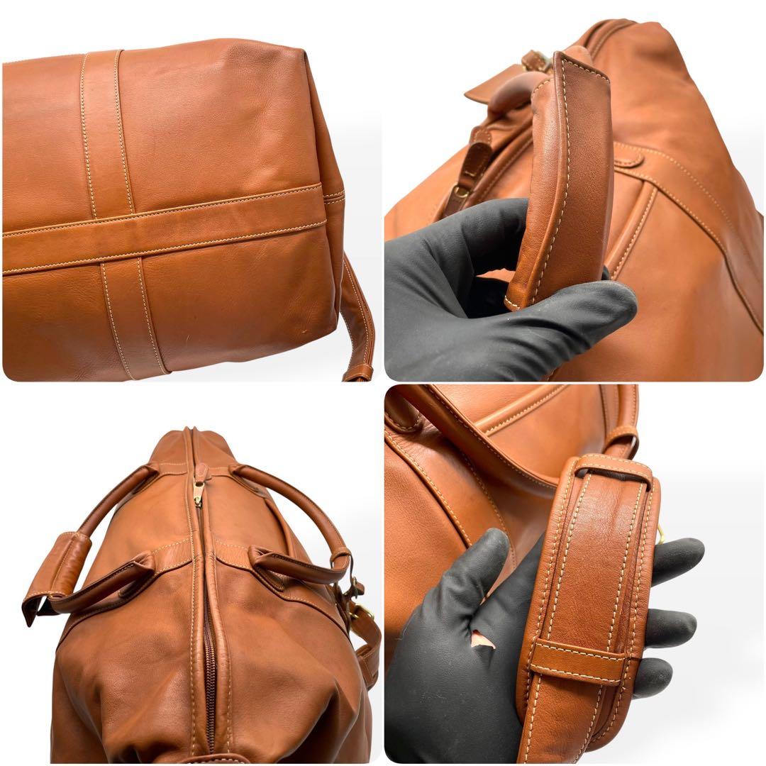 良品　COACH オールドコーチ 2wayボストンバッグ ブラック ブラウン