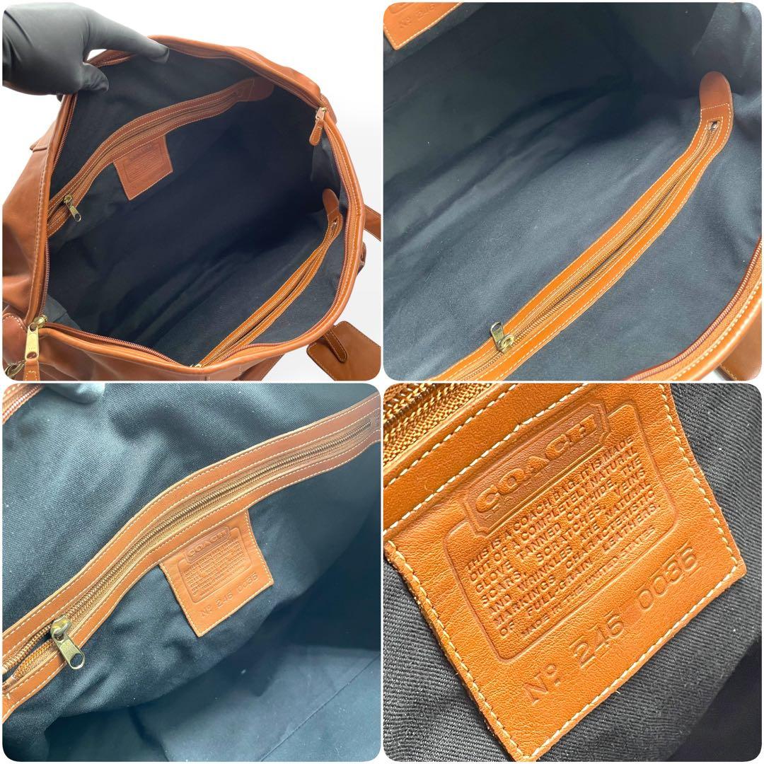 良品　COACH オールドコーチ 2wayボストンバッグ ブラック ブラウン