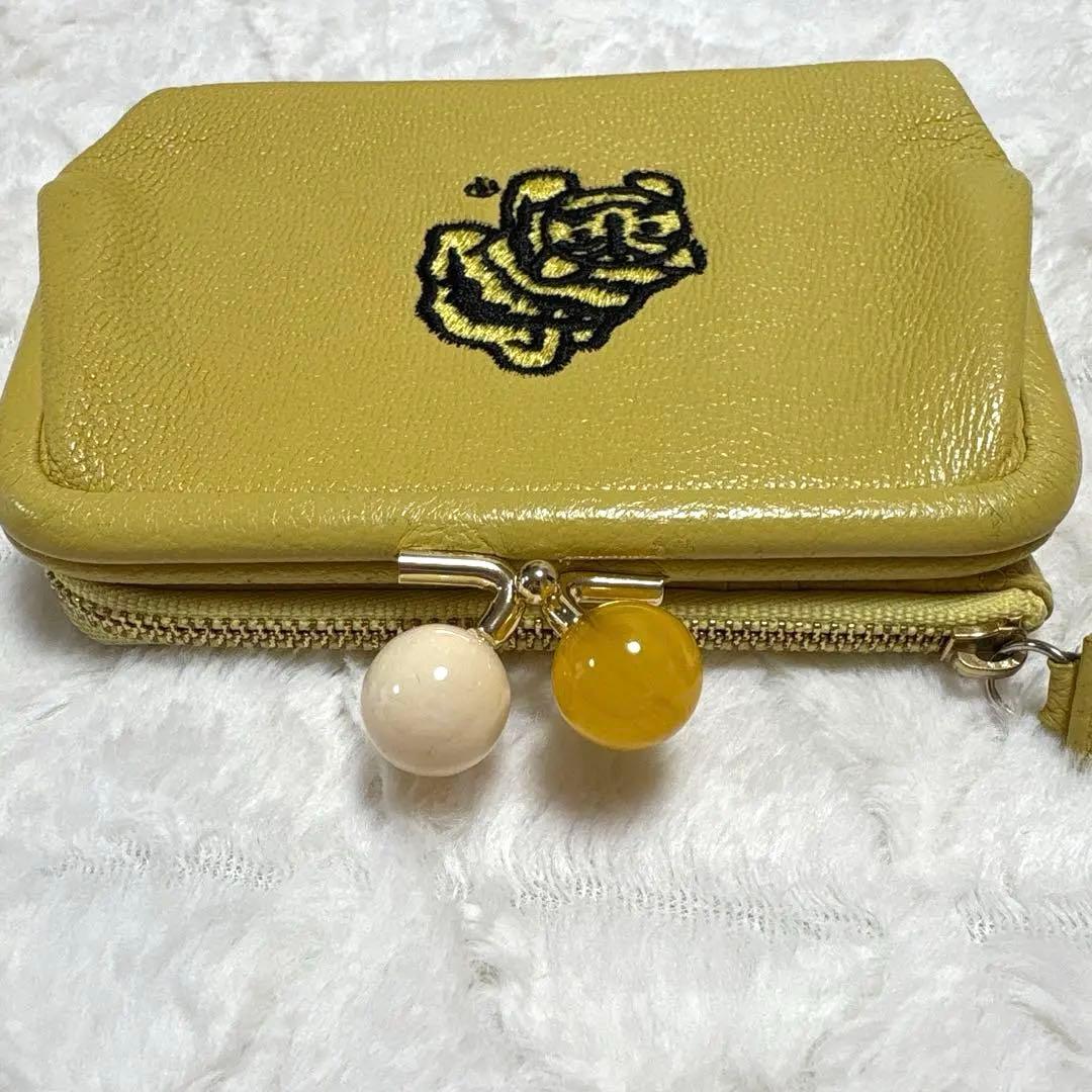 イアパピヨネ　虎屋ういろ　がま口　財布　イエロー