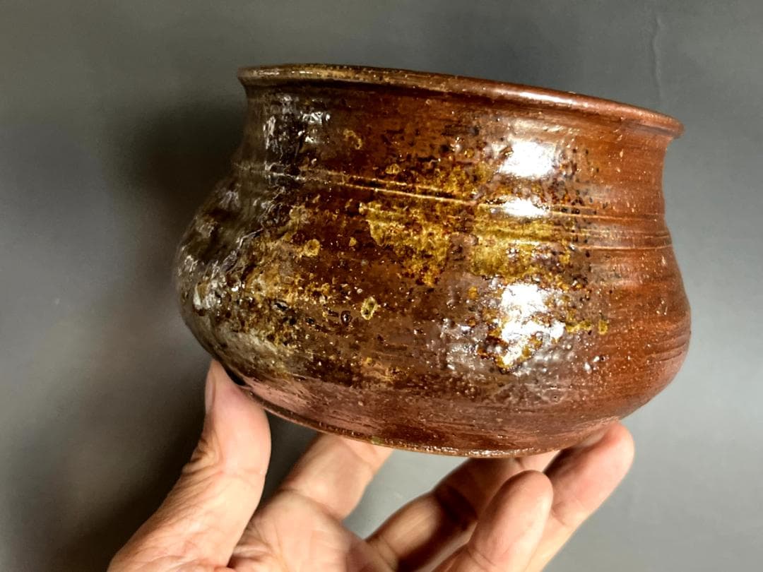 建水■備前焼き 陶古 歪み建水 お茶道具 古美術 時代物 骨董品■