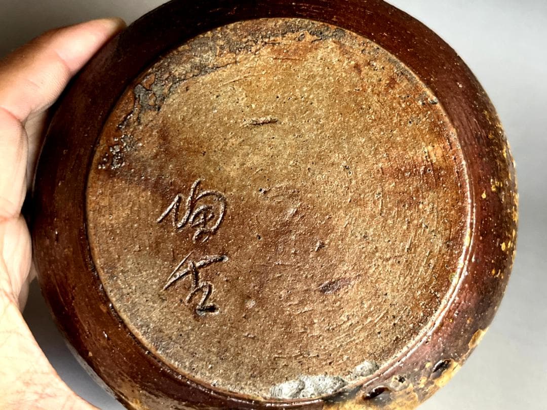 建水■備前焼き 陶古 歪み建水 お茶道具 古美術 時代物 骨董品■