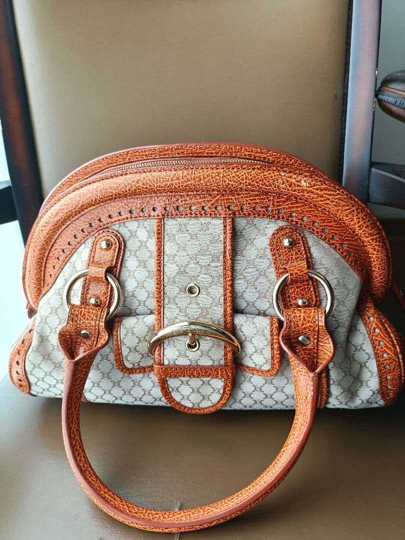 CELINE セリーヌ マカダム バッグ ヴィンテージ ミニボストン 正規品